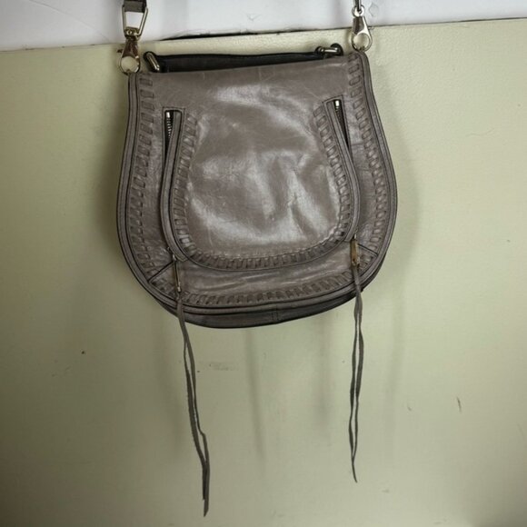 Rebecca Minkoff Vanity Saddle Bag Leather Bag Shoulder Crossbody Handle Western - Picture 11 of 16